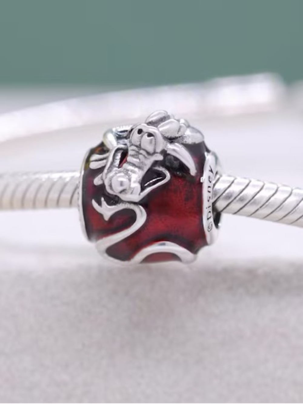 Pandora Disney Mulan Mushu Dragon Murano-Style bracelet Charm Bead